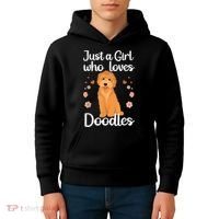 Cute Doodle Art For Women Mom Golden Doodle Dog Lovers Kids Hoodie thumb 4