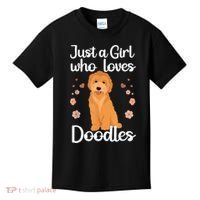 Cute Doodle Art For Women Mom Golden Doodle Dog Lovers Kids T-Shirt thumb 0