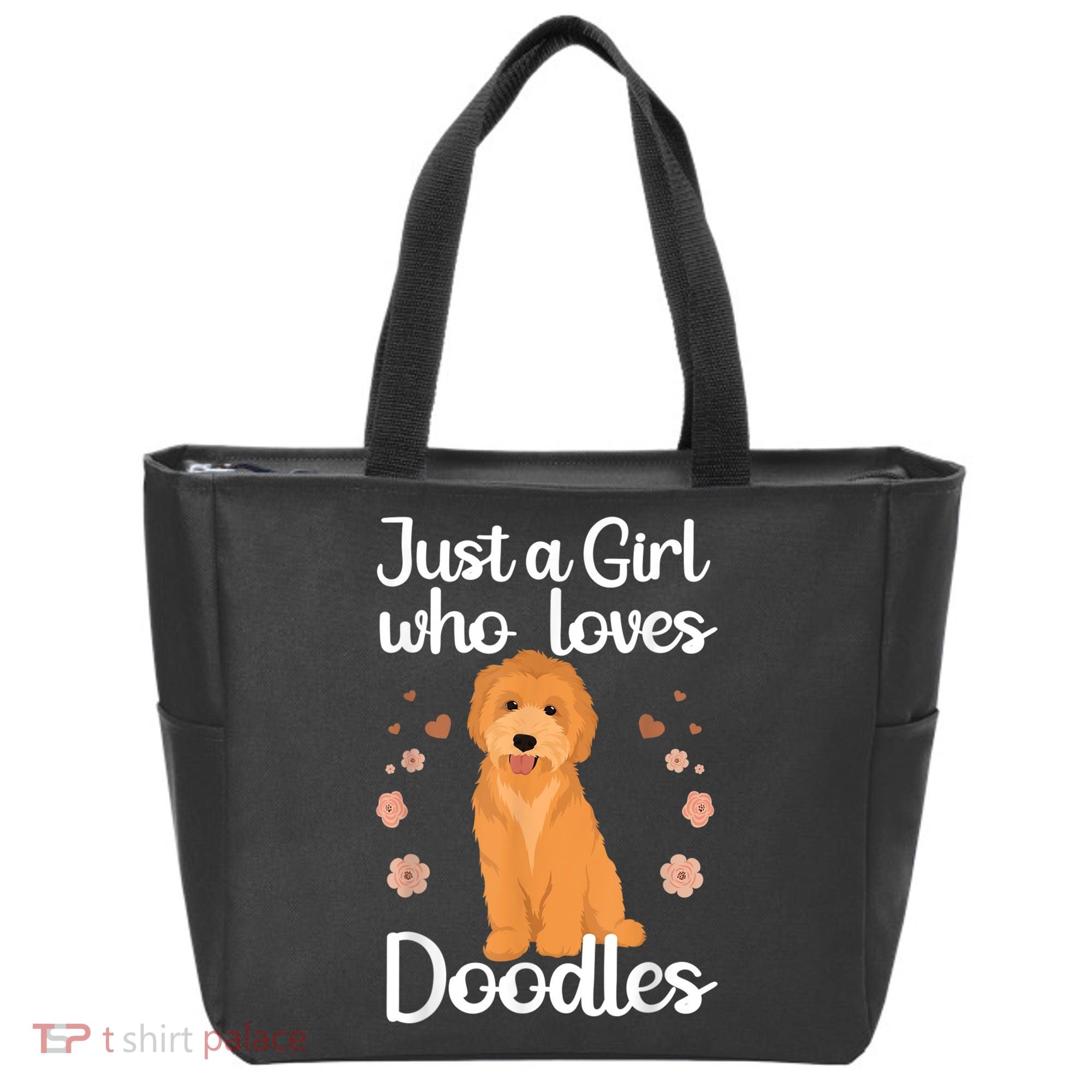 Cute Doodle Art For Women Mom Golden Doodle Dog Lovers Tote Bag