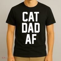 Cat Dad AF TShirt For Dads Of Cats T-Shirt thumb 3