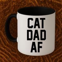 Cat Dad AF TShirt For Dads Of Cats Coffee Mug thumb 2