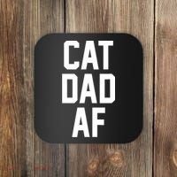 Cat Dad AF TShirt For Dads Of Cats Coaster thumb 0