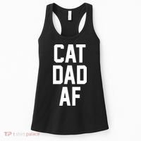 Cat Dad AF TShirt For Dads Of Cats Women's Tank Top thumb 0