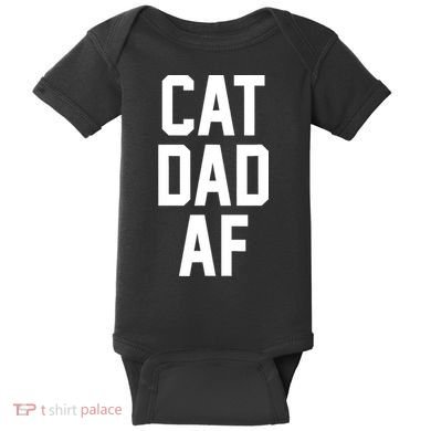 Cat Dad AF TShirt For Dads Of Cats Baby Bodysuit