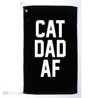 Cat Dad AF TShirt For Dads Of Cats Golf Towel thumb 0