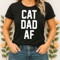 Cat Dad AF TShirt For Dads Of Cats Women's T-Shirt thumb 2
