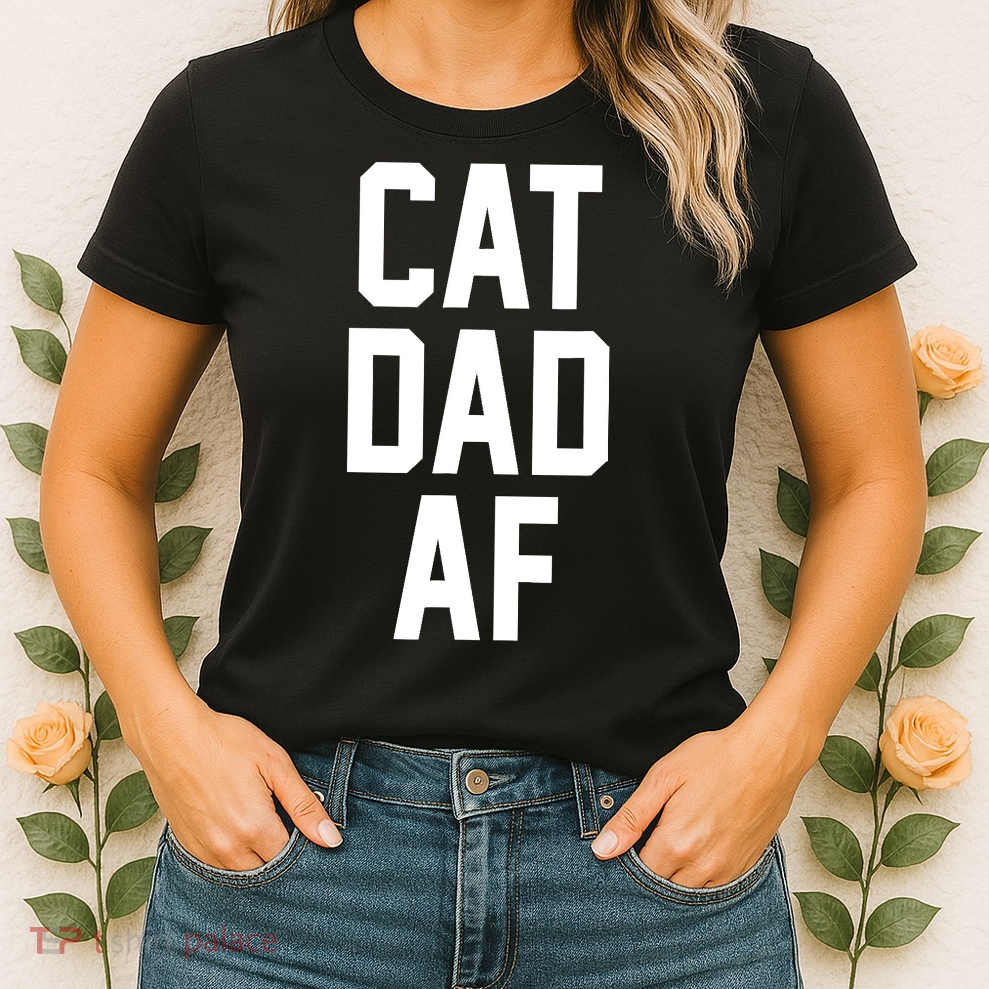 Cat Dad AF TShirt For Dads Of Cats Women's T-Shirt
