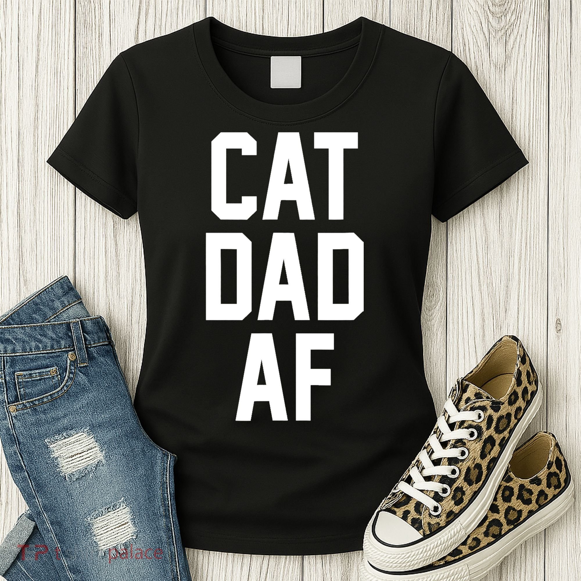 Cat Dad AF TShirt For Dads Of Cats Women's T-Shirt