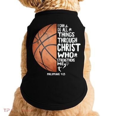 Can Do All Things Through Christ Philippians 4:13 Basketball Doggie Tank
