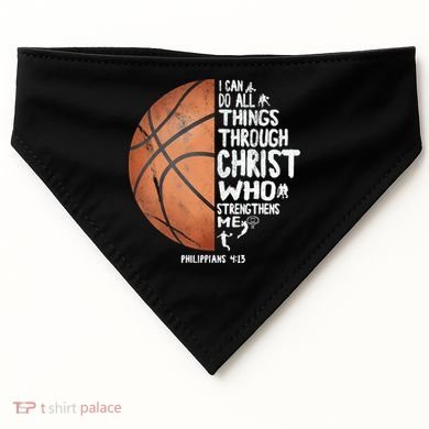 Can Do All Things Through Christ Philippians 4:13 Basketball USA-Made Doggie Bandana