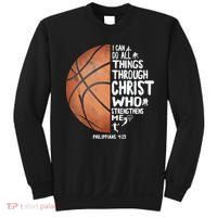 Can Do All Things Through Christ Philippians 4:13 Basketball Sweatshirt thumb 0