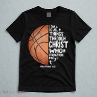 Can Do All Things Through Christ Philippians 4:13 Basketball T-Shirt thumb 5