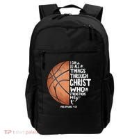 Can Do All Things Through Christ Philippians 4:13 Basketball Backpack thumb 0