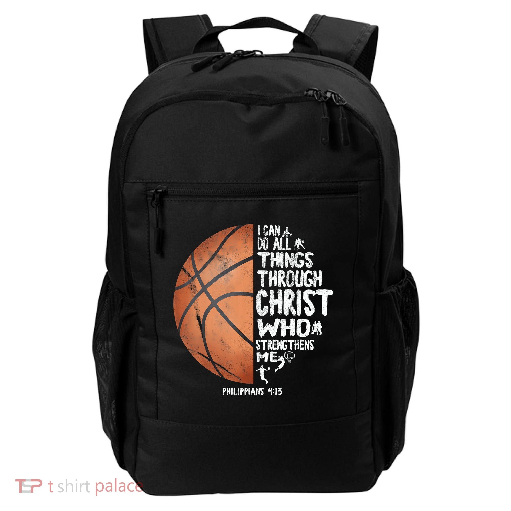Can Do All Things Through Christ Philippians 4:13 Basketball Backpack