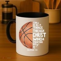 Can Do All Things Through Christ Philippians 4:13 Basketball Coffee Mug thumb 4