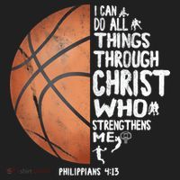 Can Do All Things Through Christ Philippians 4:13 Basketball Beanie thumb 2