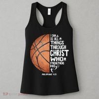 Can Do All Things Through Christ Philippians 4:13 Basketball Women's Tank Top thumb 3