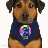 Catifornia Dreamin About Birds And Mice USA-Made Doggie Bandana thumb 1