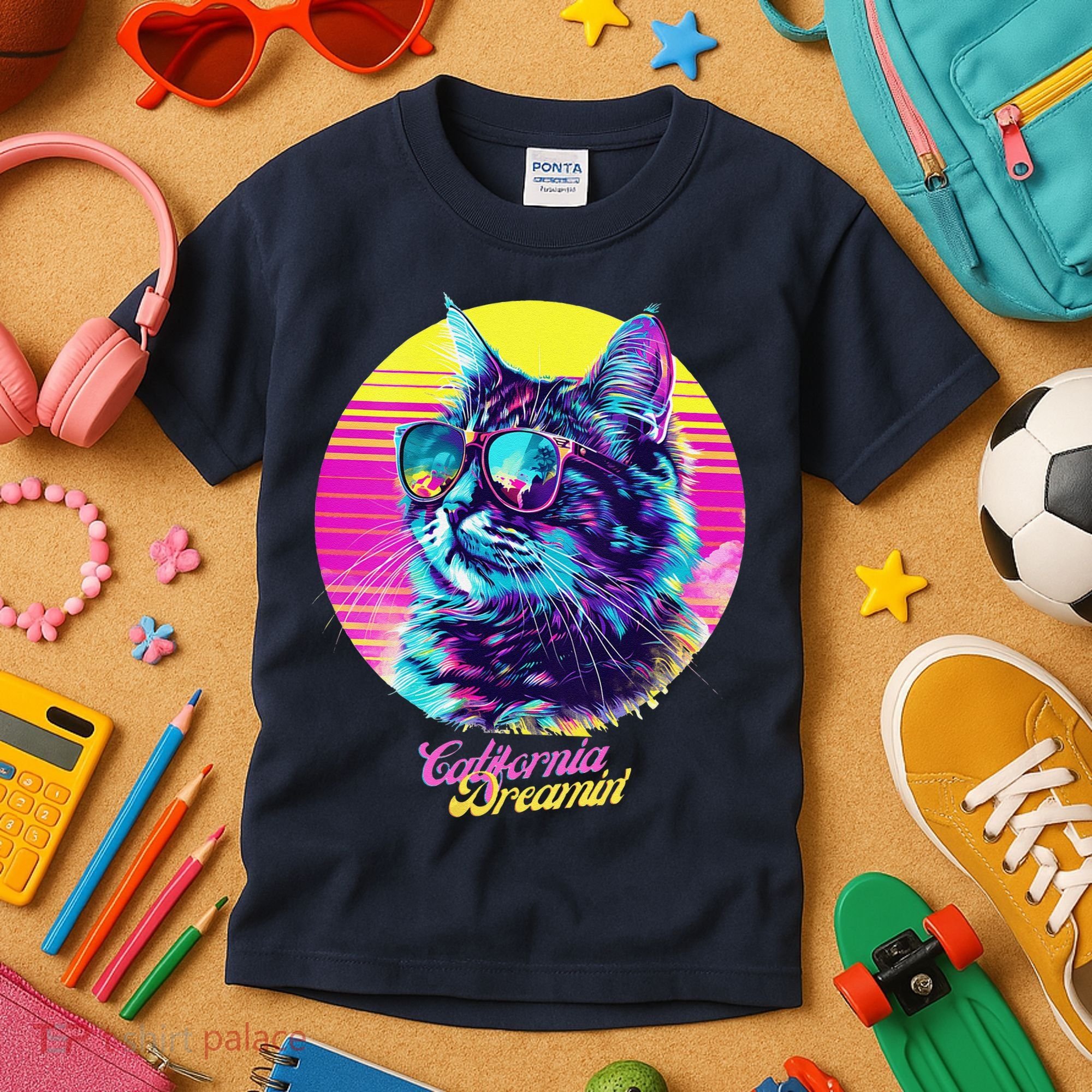 Catifornia Dreamin About Birds And Mice Kids T-Shirt