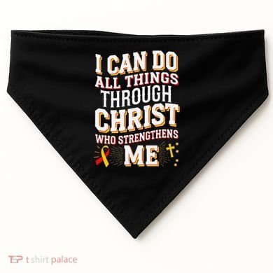 Can Do All Things Through Christ Hepatitis Awareness USA-Made Doggie Bandana