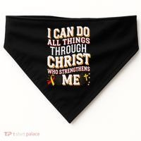 Can Do All Things Through Christ Hepatitis Awareness USA-Made Doggie Bandana thumb 0
