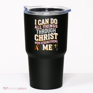 Can Do All Things Through Christ Hepatitis Awareness Tumbler