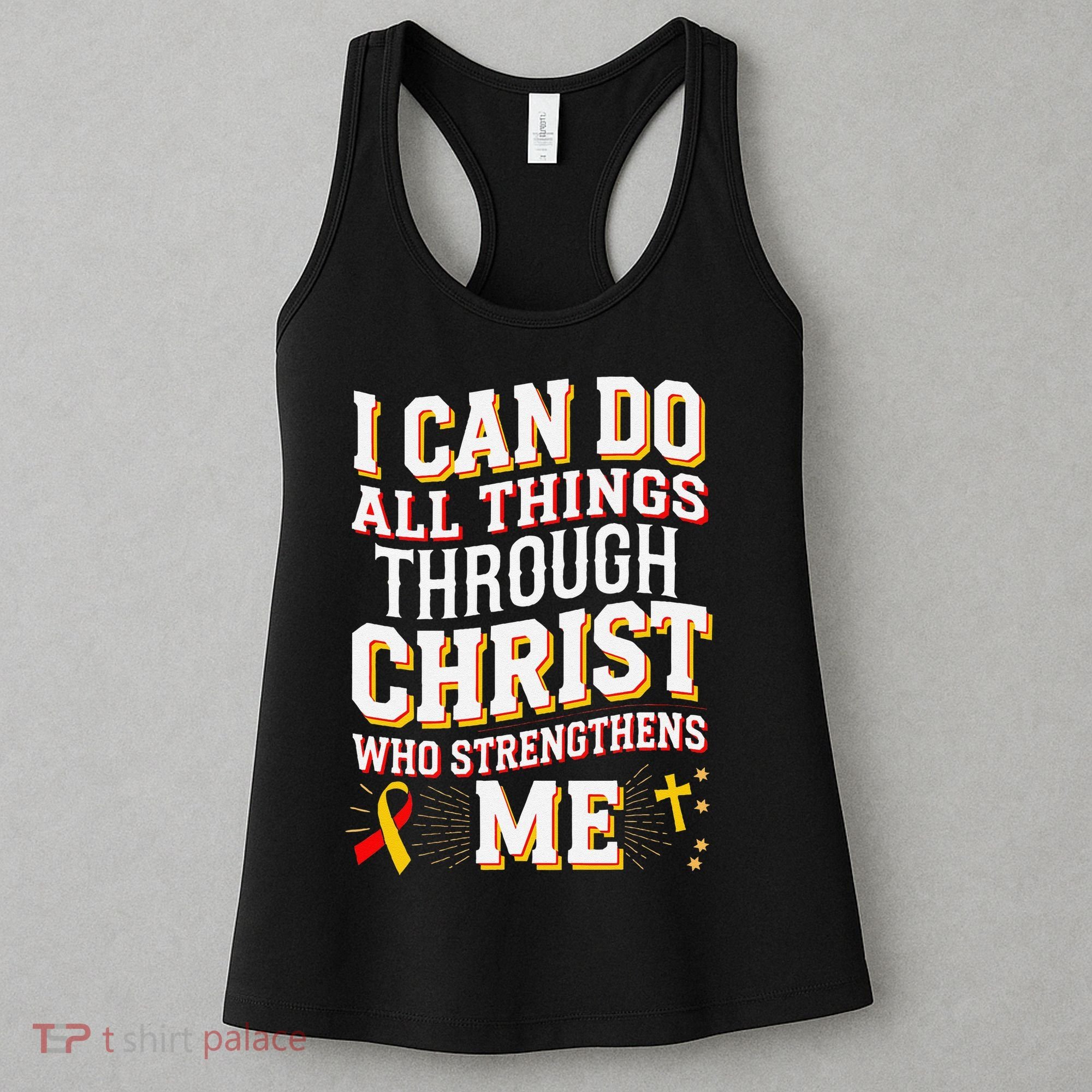 Can Do All Things Through Christ Hepatitis Awareness Women's Tank Top