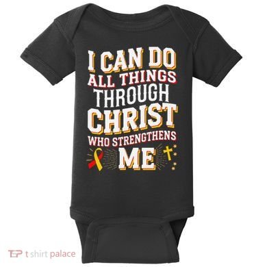 Can Do All Things Through Christ Hepatitis Awareness Baby Bodysuit