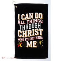 Can Do All Things Through Christ Hepatitis Awareness Golf Towel thumb 0