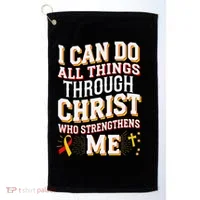 Can Do All Things Through Christ Hepatitis Awareness Golf Towel thumb 0