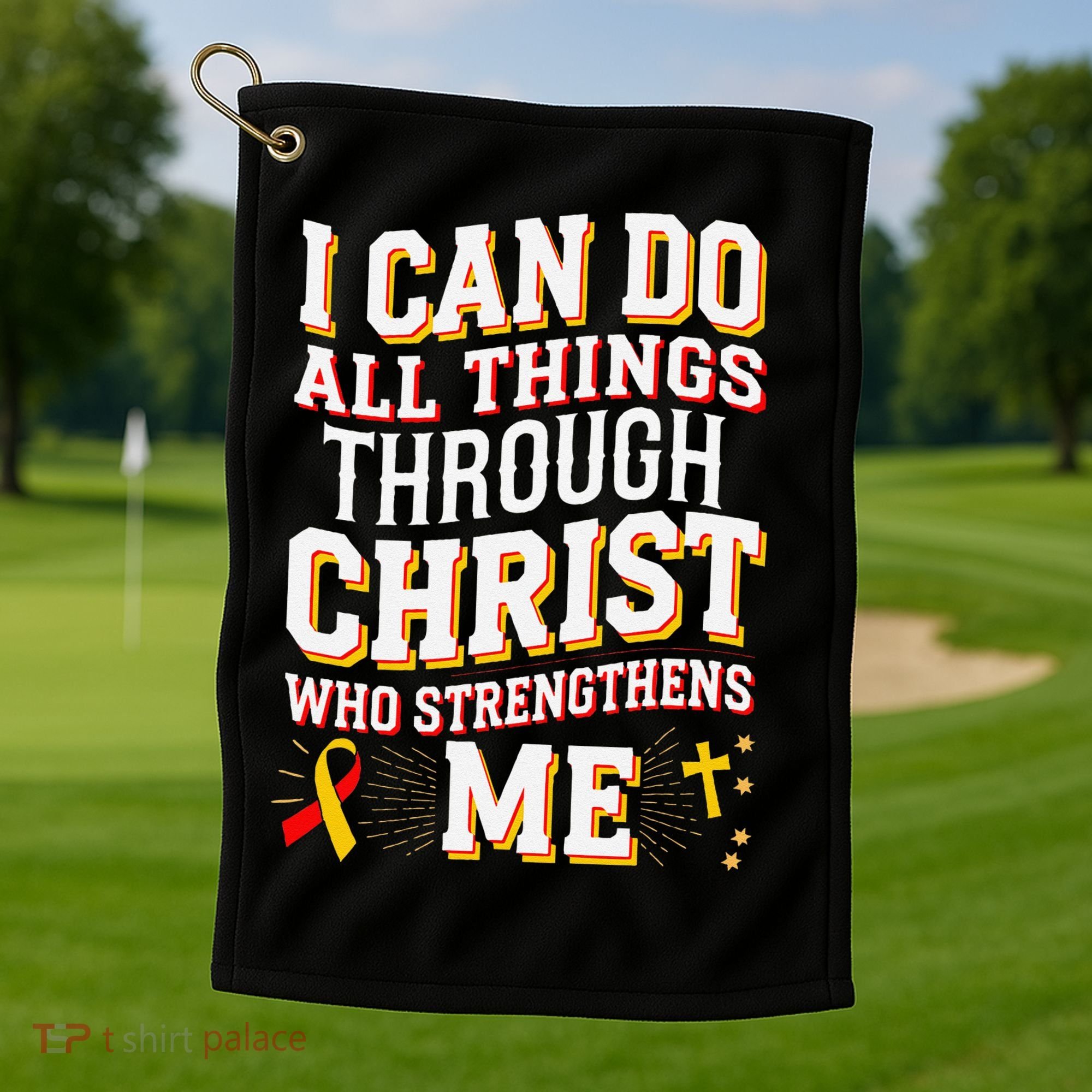 Can Do All Things Through Christ Hepatitis Awareness Golf Towel