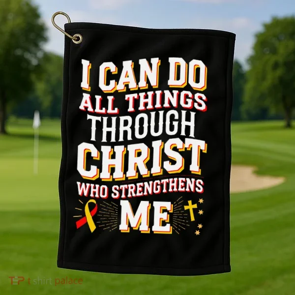 Can Do All Things Through Christ Hepatitis Awareness Golf Towel