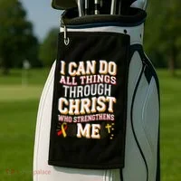 Can Do All Things Through Christ Hepatitis Awareness Golf Towel thumb 2