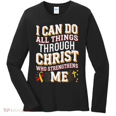 Can Do All Things Through Christ Hepatitis Awareness Women's Long Sleeve Shirt