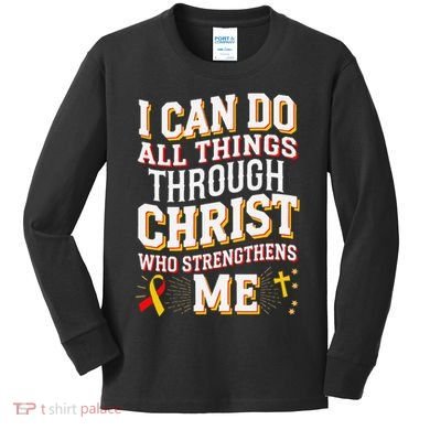 Can Do All Things Through Christ Hepatitis Awareness Kids Long Sleeve Shirt