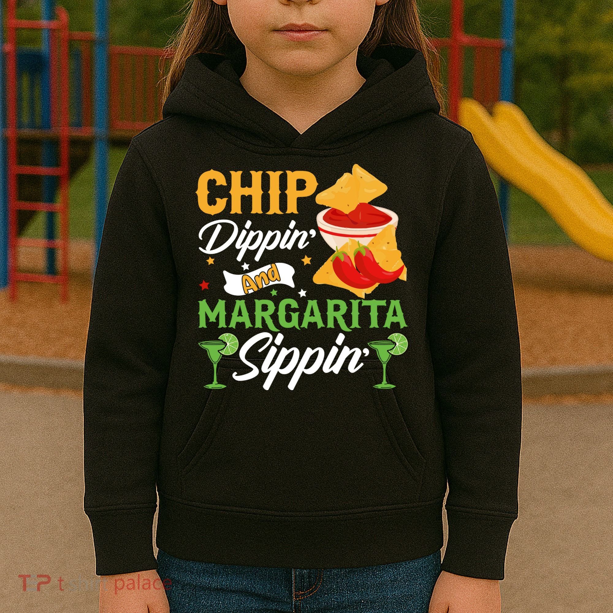 Chip Dippin' And Margarita Sippin Cinco De Mayo T Kids Hoodie