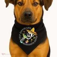 Chip Dippin And Margarita Sippin Cinco De Mayo Drinking USA-Made Doggie Bandana thumb 1