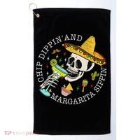 Chip Dippin And Margarita Sippin Cinco De Mayo Drinking Golf Towel thumb 0