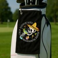 Chip Dippin And Margarita Sippin Cinco De Mayo Drinking Golf Towel thumb 2