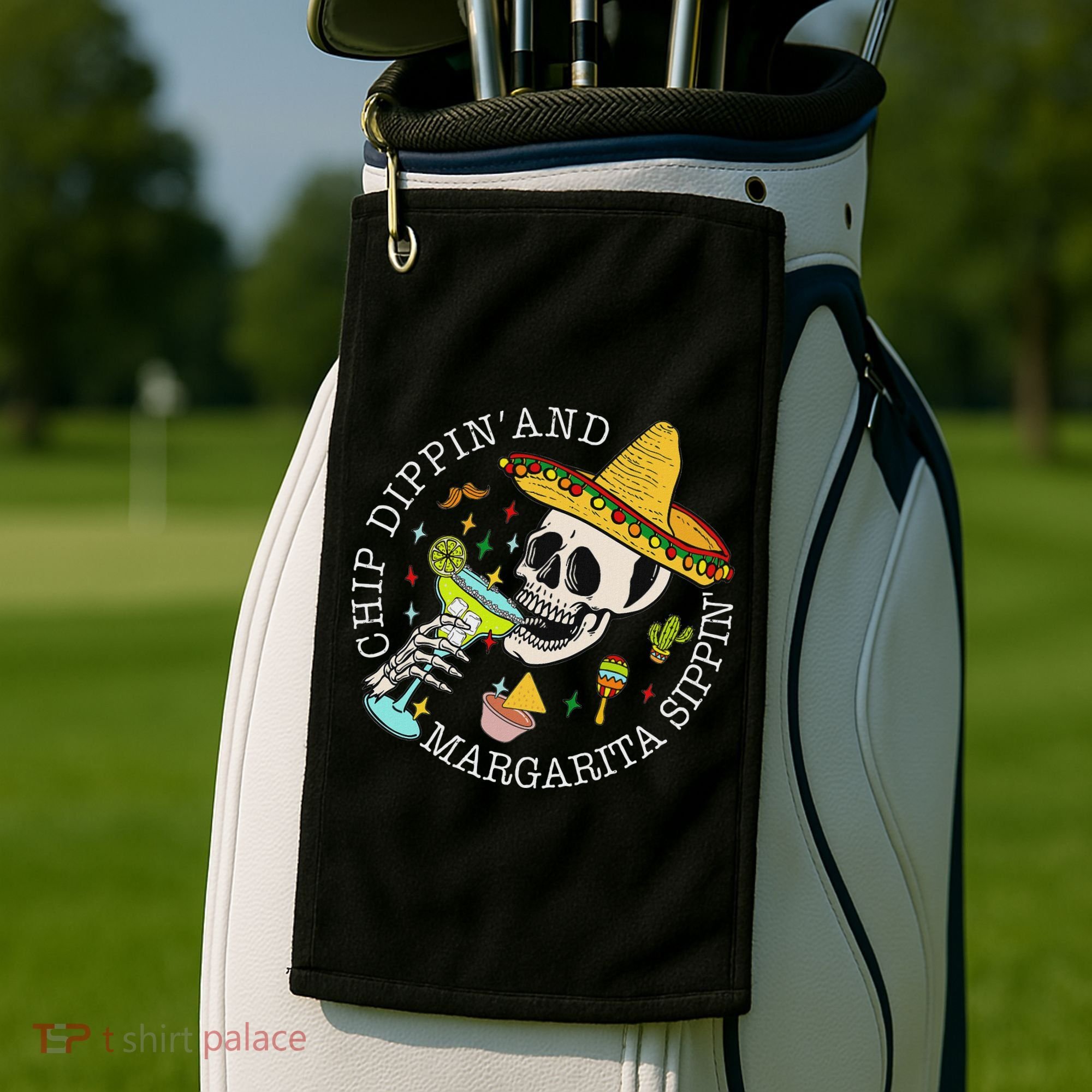 Chip Dippin And Margarita Sippin Cinco De Mayo Drinking Golf Towel