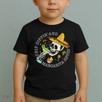 Chip Dippin And Margarita Sippin Cinco De Mayo Drinking Toddler T-Shirt thumb 2
