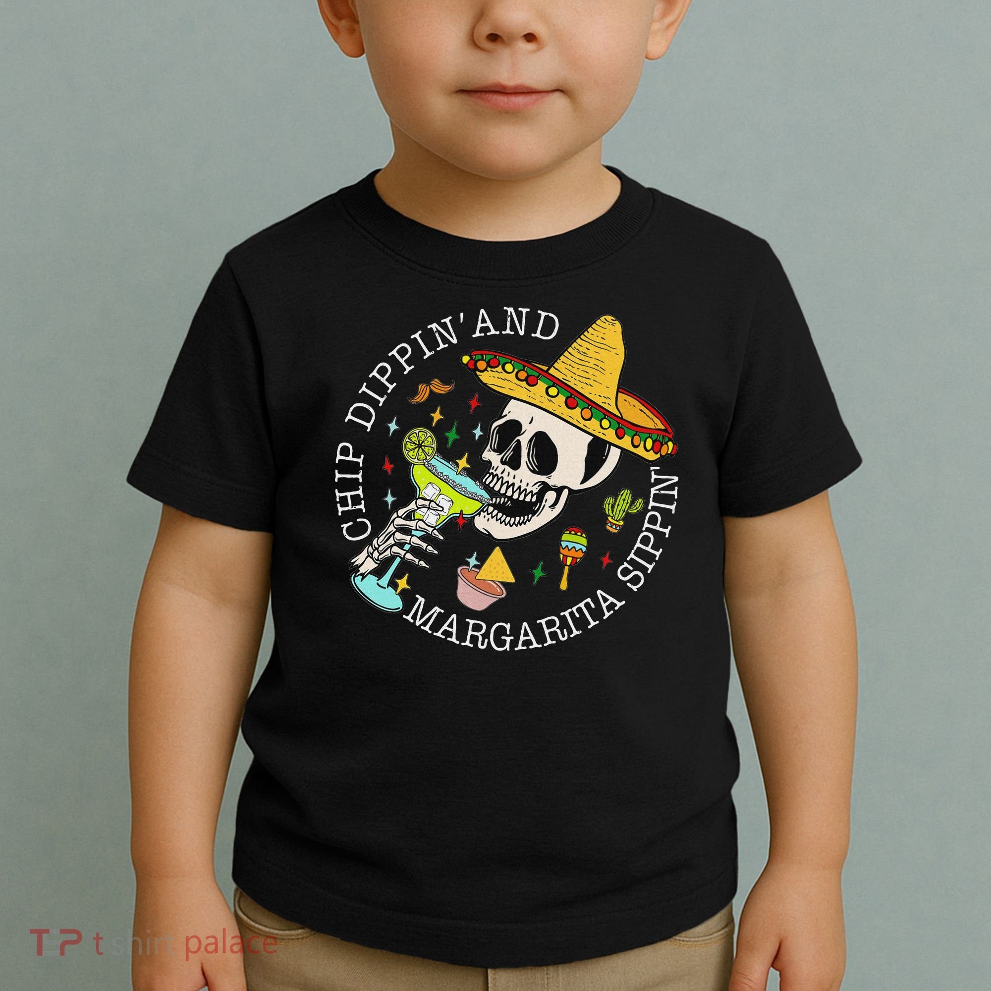 Chip Dippin And Margarita Sippin Cinco De Mayo Drinking Toddler T-Shirt