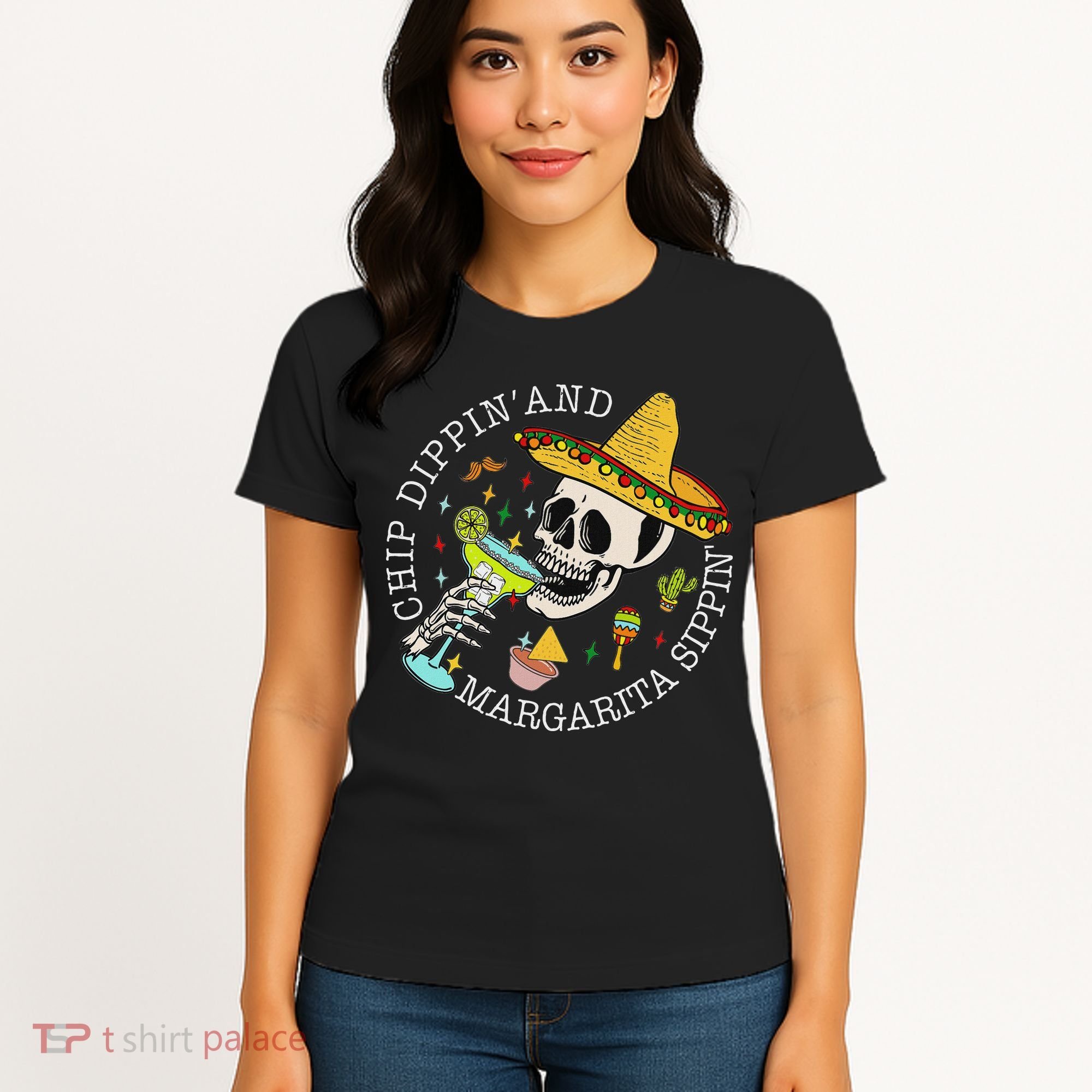 Chip Dippin And Margarita Sippin Cinco De Mayo Drinking Women's T-Shirt