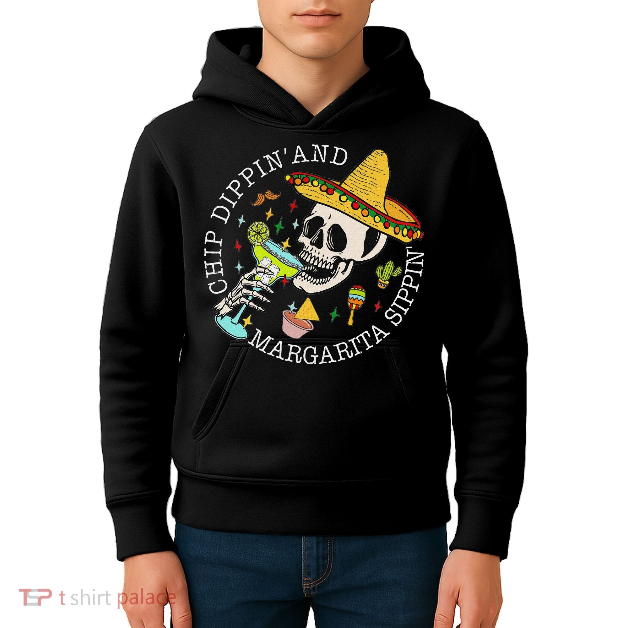 Chip Dippin And Margarita Sippin Cinco De Mayo Drinking Kids Hoodie