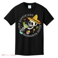 Chip Dippin And Margarita Sippin Cinco De Mayo Drinking Kids T-Shirt thumb 0
