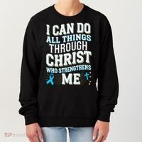 Can Do All Things Through Christ Prostate Cancer Awareness Women's Sweatshirt thumb 0