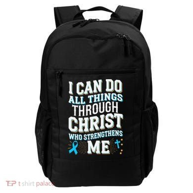 Can Do All Things Through Christ Prostate Cancer Awareness Backpack