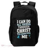Can Do All Things Through Christ Prostate Cancer Awareness Backpack thumb 0