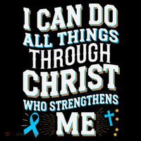 Can Do All Things Through Christ Prostate Cancer Awareness Women's Hoodie thumb 2
