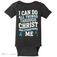 Can Do All Things Through Christ Prostate Cancer Awareness Baby Bodysuit thumb 0